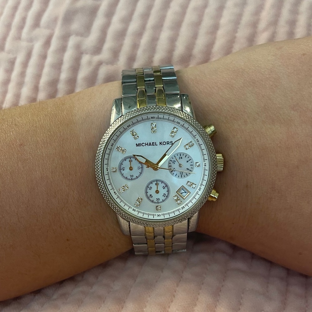 Michael Kors two-tone bracelet watch